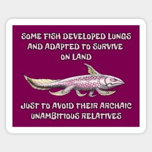 Relatives joke / Why fish evolved to survive on land Sticker